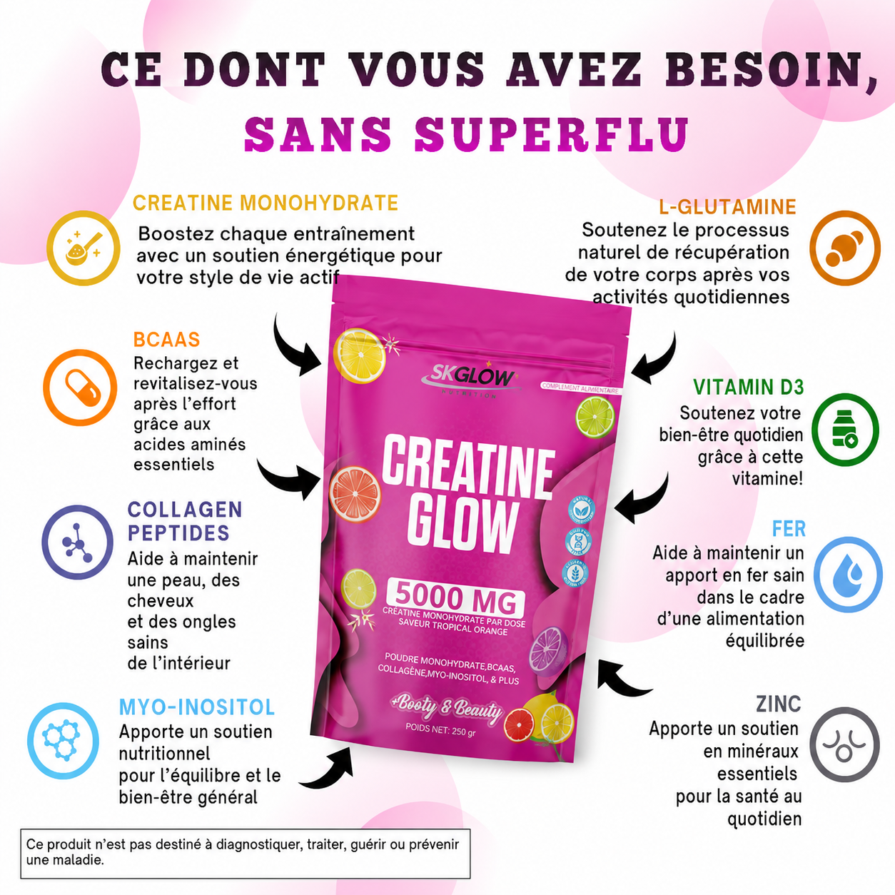 CreatineGlow Soutien musculaire • Énergie • Vitalité 1